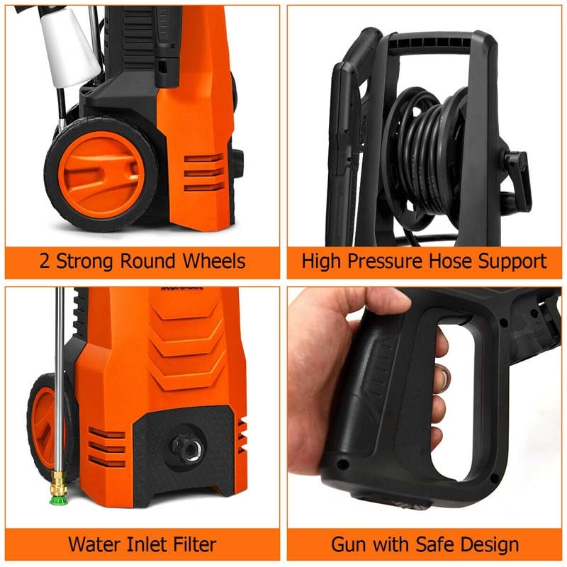 3500PSI Electric Pressure Washer, 1800W 2.6 GPM Portable Electric Power Washer with 4 Nozzles image 18