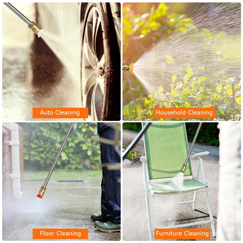 3500PSI Electric Pressure Washer, 1800W 2.6 GPM Portable Electric Power Washer with 4 Nozzles image 17