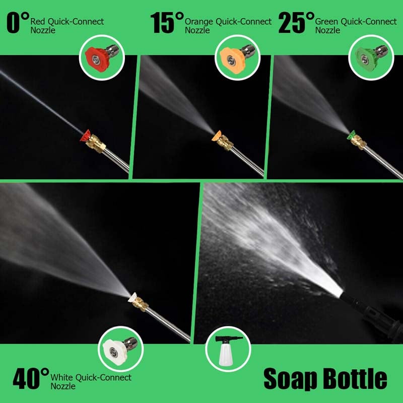 3500PSI Electric Pressure Washer, 1800W 2.6 GPM Portable Electric Power Washer with 4 Nozzles image 5