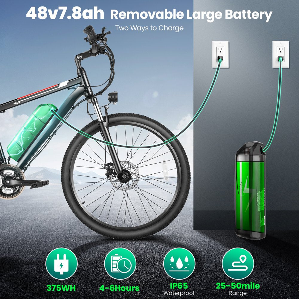 500W Electric Bike 26" Electric Bicycle for Adults with Cruise Control System Ebike image 4